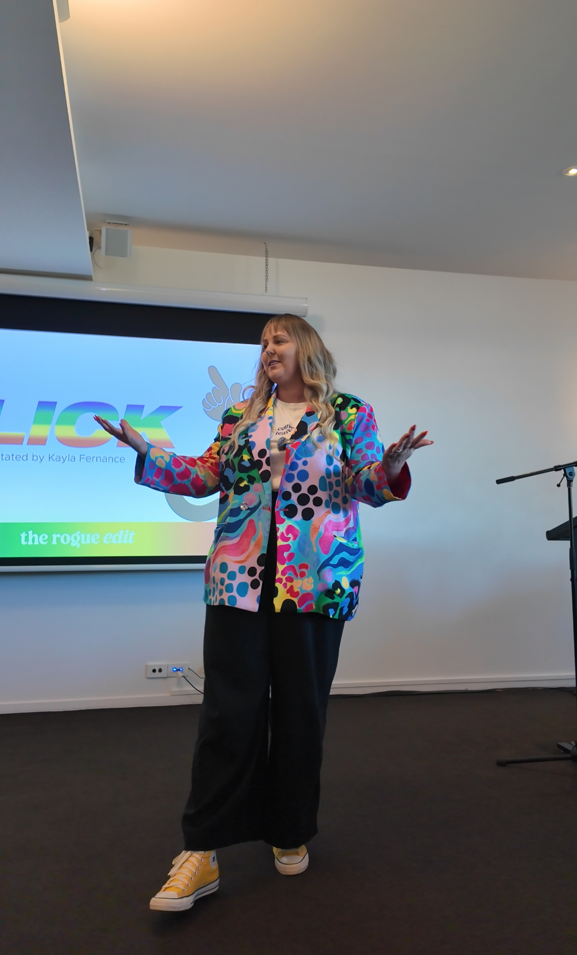 Kayla facilitating a CLICK Colours workshop